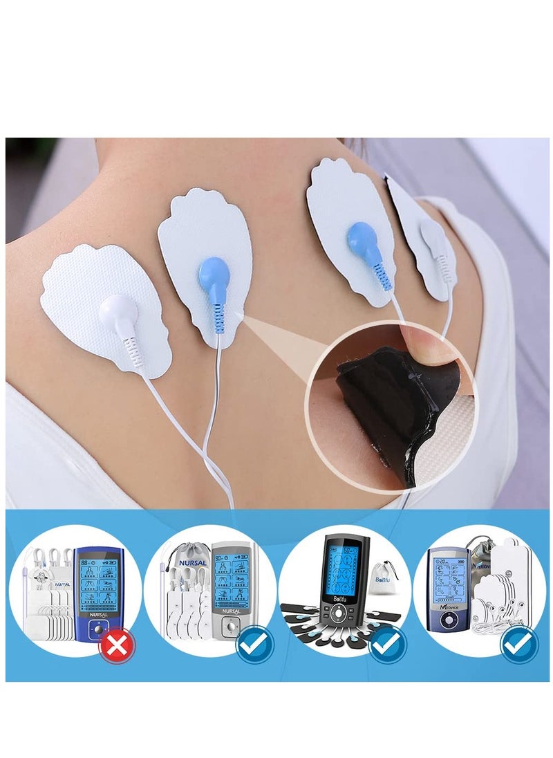 SYOSI - TENS Unit Replacement Pads, 20 Pack Snap Electrode Pads for Tens Unit with Standard 3.5mm snap-on Connector Compatible with Belifu TENS Reuse More Than 35 Times - Image 1