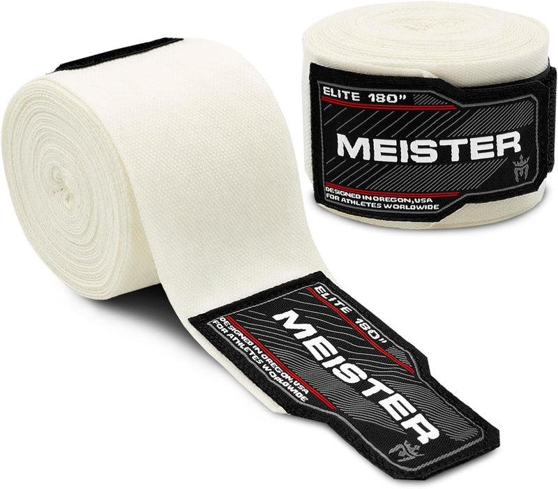 Meister Elite 180" Premium Adult Hand Wraps for MMA & Boxing (Pair) - Image 1