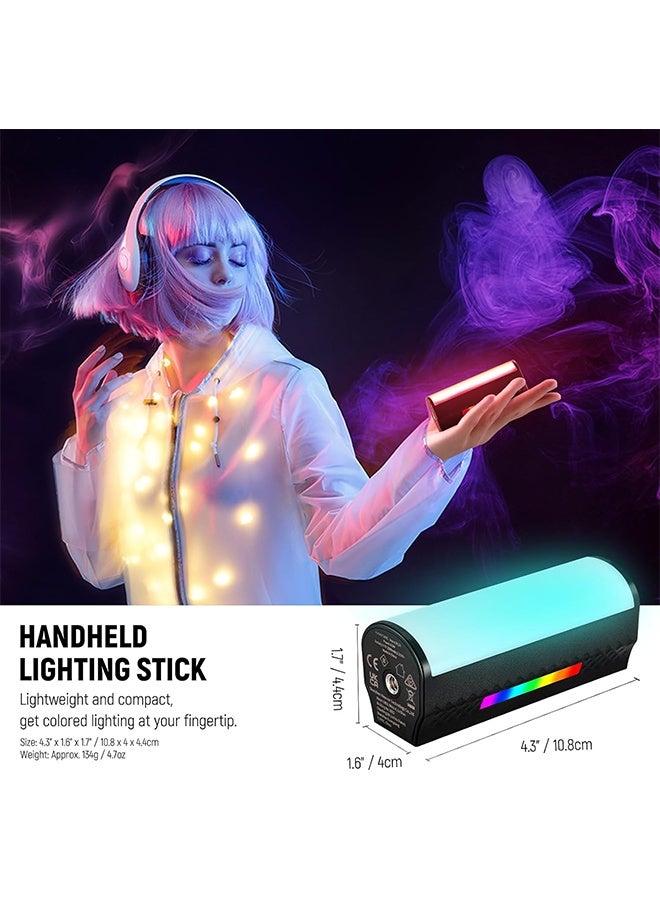 NEEWER Magnetic Handheld Light Wand with APP Control, 360° Full RGB Mini LED Video Light Stick with 2500mAh Battery, 2500K~8500K Dimmable CRI 97 with 17 Light Scenes for Photography Vlog TikTok, TL97C - Image 3