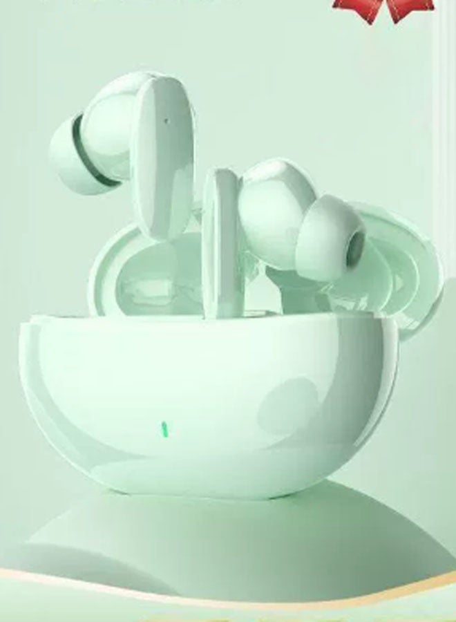 Neutral True Wireless In-Ear Bluetooth Earphones with Short Handle – Bluetooth 5.4, Active Noise Cancellation, 360° Surround Sound with 12D Audio, Hi-Fi Lossless Sound Quality, and Ultra-Long Battery Life, Suitable for Gaming, Esports, and Running (Light Green) - Image 1