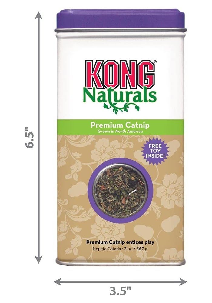 KONG Naturals Premium Catnip - 2 oz Resealable Tin for Cats - Image 3