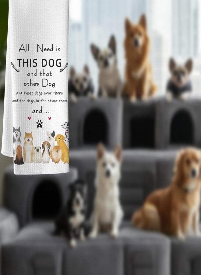 Iznomo Gifts for Dog Lovers, 'Need All the Pups' Quick-Dry Dog Kitchen Towels, Decorative Kitchen Towels Playful Dish & Hand Towel - Image 2