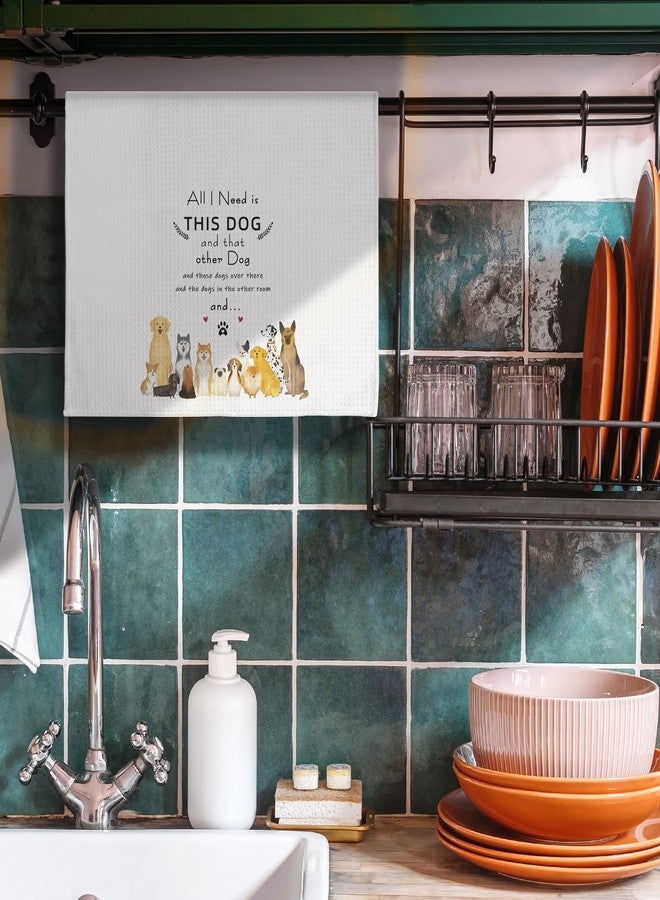 Iznomo Gifts for Dog Lovers, 'Need All the Pups' Quick-Dry Dog Kitchen Towels, Decorative Kitchen Towels Playful Dish & Hand Towel - Image 5