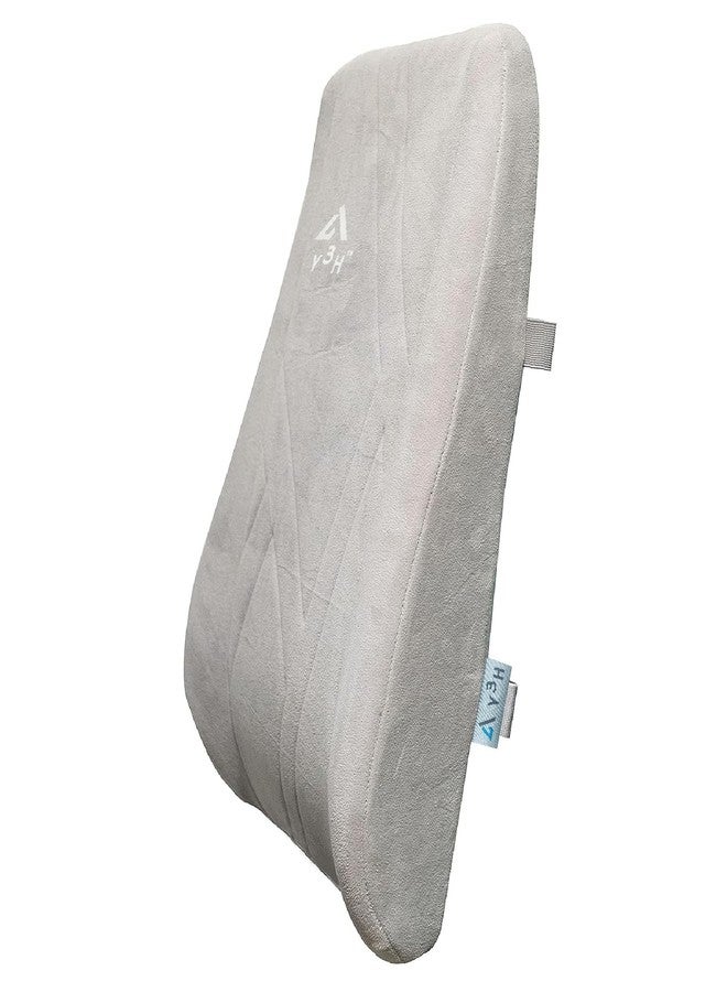 Y3H Orthopedic Lumbar Support Memory Foam Back Rest Cushion | Design for Back Pain Relief | Improves Posture While Sitting | Ideal Back Pillow for Computer/Office Chair (Grey) - Image 1