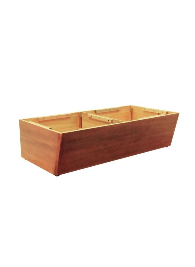 TRAMONTINA Since 1911,Made in Brazil-  Piazza Booth Base in Solid Almond-Colored Brazilian Tauari Wood 
