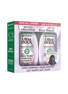 Ultra Doux Rice Water and Starch Infusion Shampoo, 400 ml + Shampoo 400 ml for Smooth and Shiny hair - pzsku/Z91606DBCB5DA29564809Z/45/_/1727953631/dd034ab9-2bb2-4688-9aa9-74a0c0e339e3