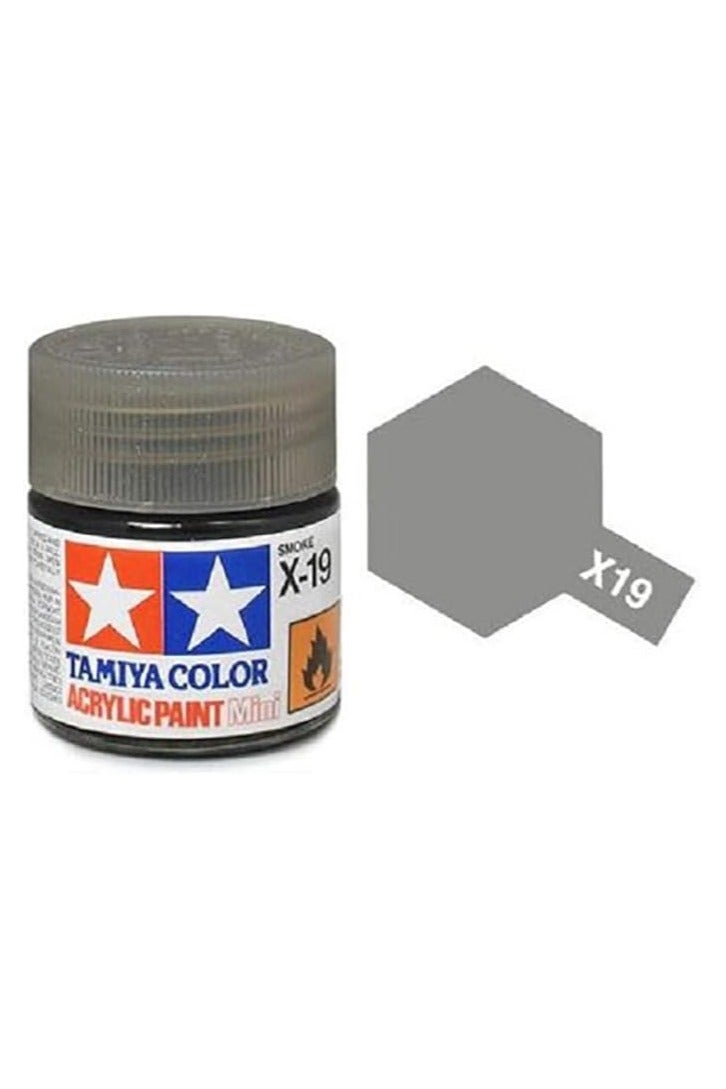 Tamiya Models X-19 Mini Acrylic Paint, Smoke