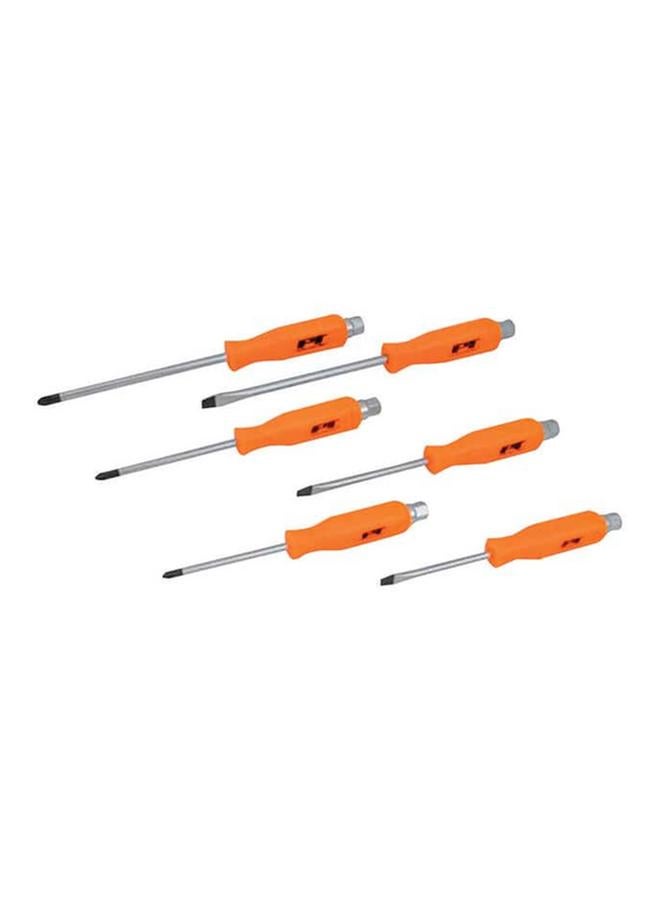 Performance Tool 6-Piece Strike End Cap Screwdriver Set Orange and Silver W1729 - Image 1