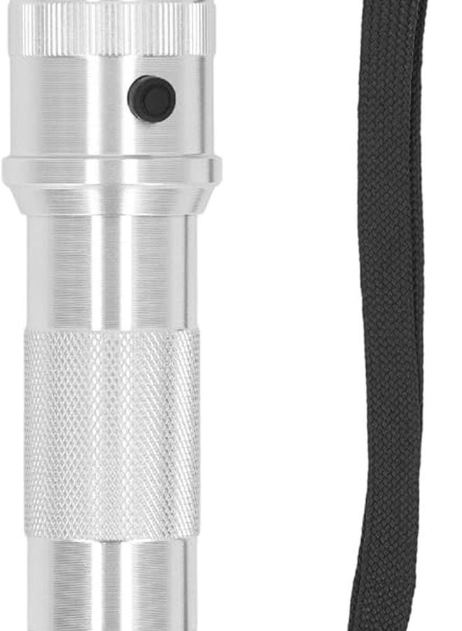 10 LED Color Changing Flashlight Silver Aluminum Alloy IPX4 Waterproof for Outdoor Camping Emergency - Image 2