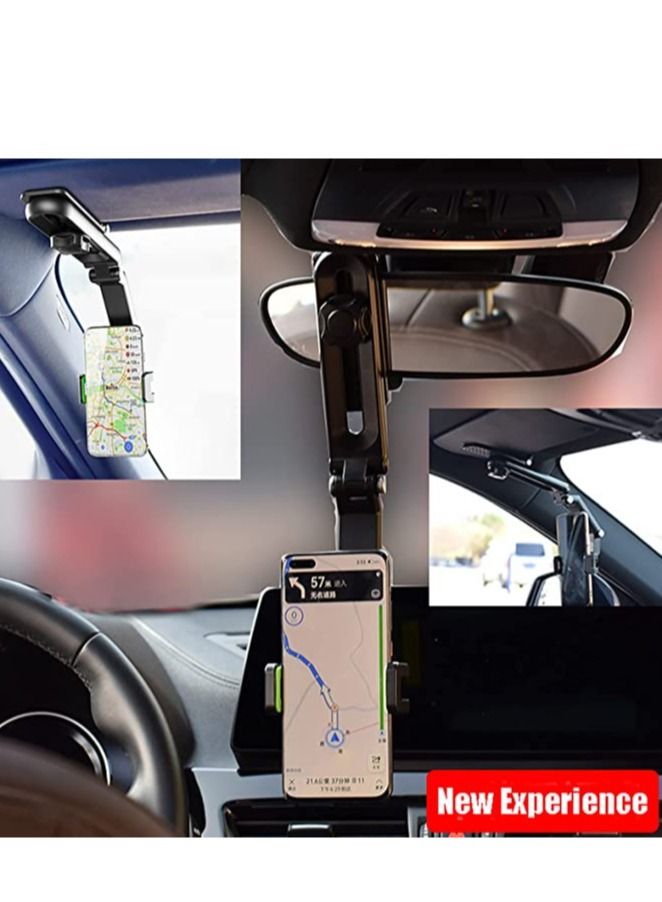 ELTRAZONE Sun Visor Car Cell Phone Holder, HiYi Universal 360 Rotating Car Mount Support Clip Bracket，Multifunctional Clip Car Phone Mount Compatible for All Smartphones GPS (GrEy) - Image 2