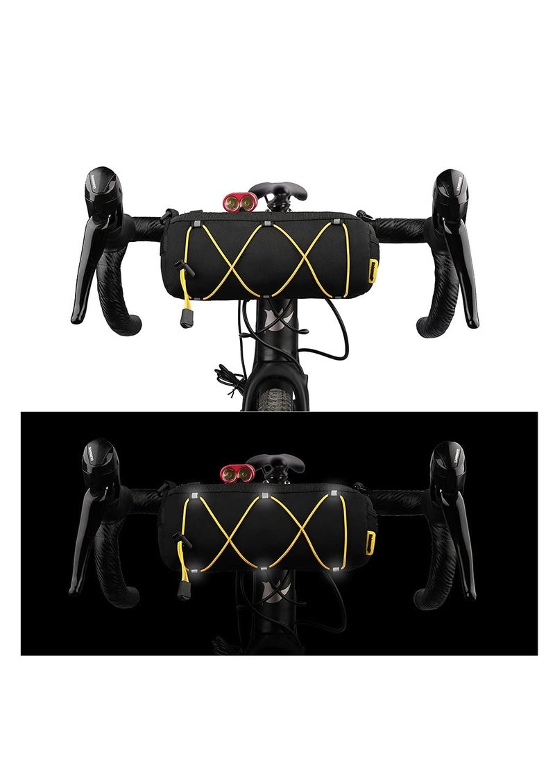 SYOSI Bike Handlebar Bag, Bicycle Front Bag Fram Storage Roll Bag Mountain Road Bikes Commuter Shoulder Bag Professional Cycling Accessories  - Image 5