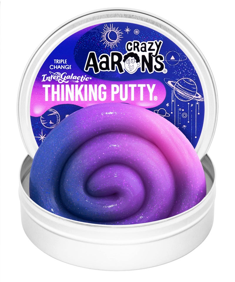 Crazy Aaron's Thinking Putty - Intergalactic Triple Color Changing Putty - Stress and Anxiety Reducing Putty for Kids - Non-Toxic, Never Dries Out - Image 1