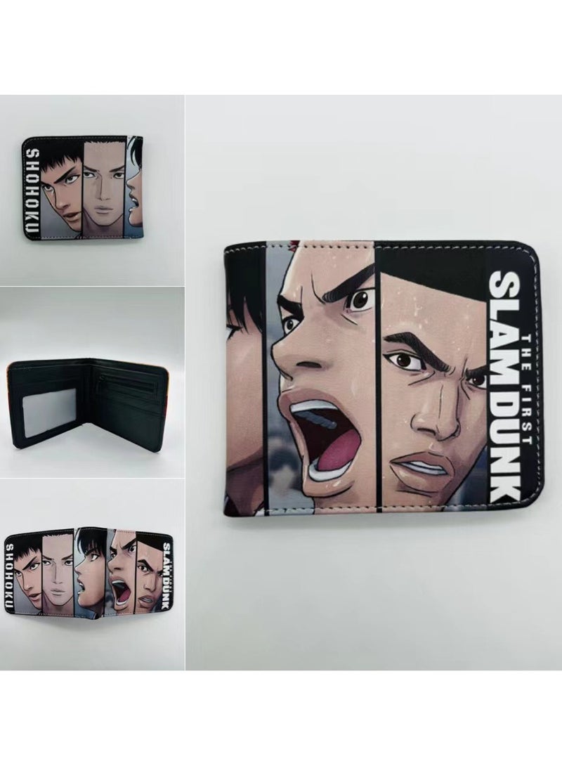 KUYING Slam Dunk, Student Card Bag, Leather Wallet 