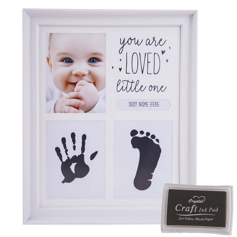 TRLREQ Baby Handprint & Footprint Kit - Memory Art Frames for Baby Shower Gifts, Nursery Decor - Image 1