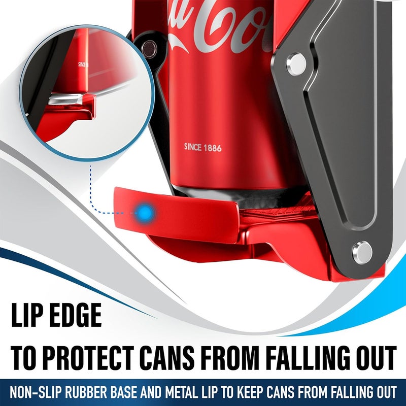 Ram-Pro Can Crushers for Recycling - 16 oz Heavy Duty Aluminum Can Crusher Wall Mounted - Soda and Beer Can Smasher for Recycling with Bottle Opener - For 12 and 16 oz Cans - Easy to Install, Red - - Image 2