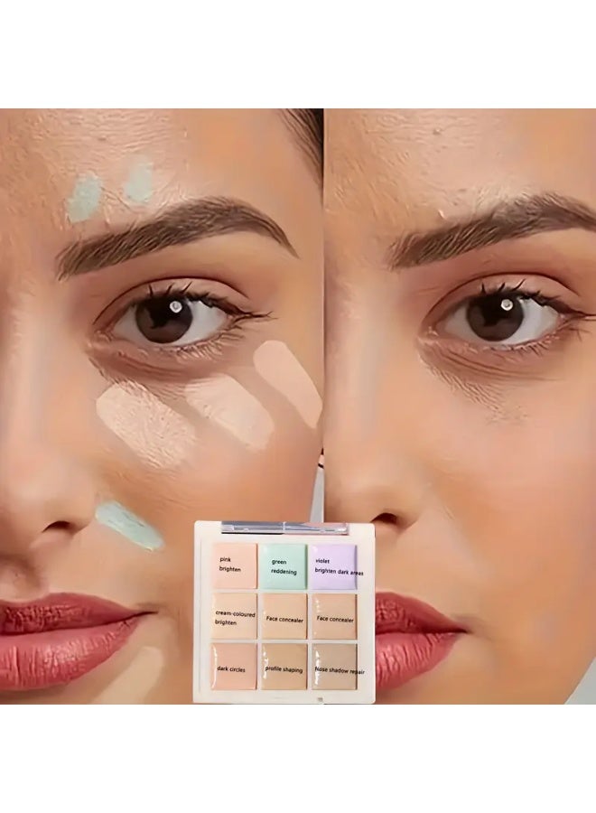 MGL 9 Color Concealer, Perfect Concealer, Covering Spots, Acnes, Dark Circles, Tears, Brightening Concealer, Suitable for All Skin Types - Image 2