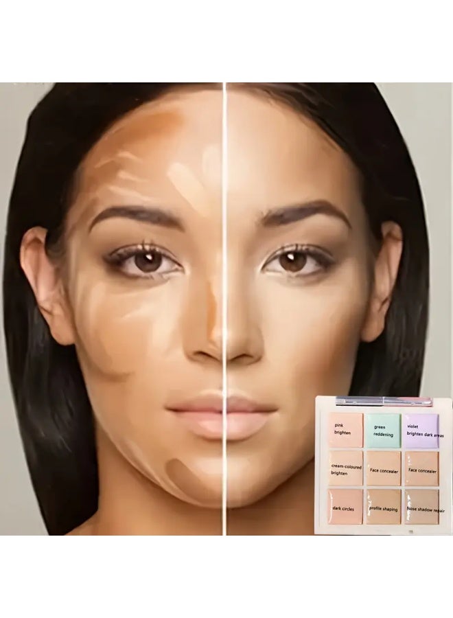 MGL 9 Color Concealer, Perfect Concealer, Covering Spots, Acnes, Dark Circles, Tears, Brightening Concealer, Suitable for All Skin Types - Image 4