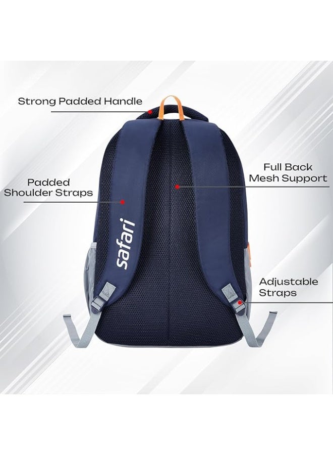 Safari Alpha 32L School bag for Boys and Girls, Office use/travel bag for man & women, Casual 2 Compartment Printed Large Men's Backpack Bags with Organizer, File holder - Image 4