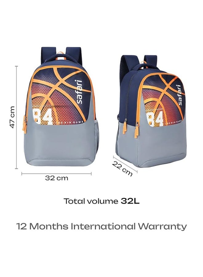 Safari Alpha 32L School bag for Boys and Girls, Office use/travel bag for man & women, Casual 2 Compartment Printed Large Men's Backpack Bags with Organizer, File holder - Image 3