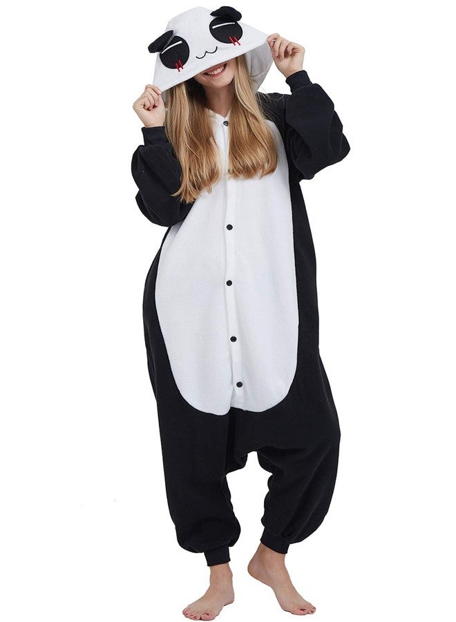 DarkCom Animal Onesie for Kids,Flannel Cosplay Panda Halloween Costume Parent-Child Sleepwear for Girls Boys 6-7 Years - Image 4