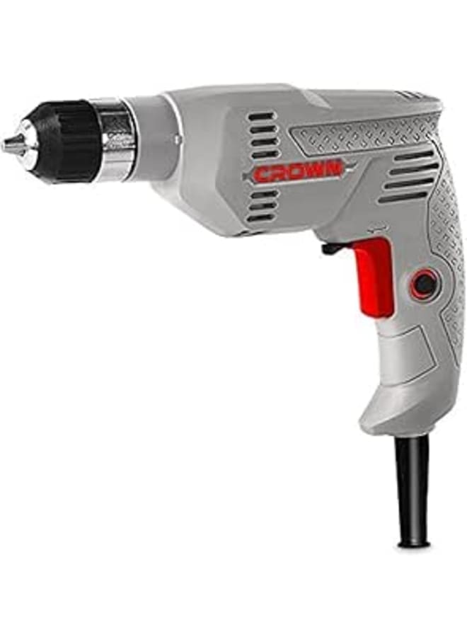 Crown CT10126C Electronic Drill (10mm,400 Watt, Grey and Black)