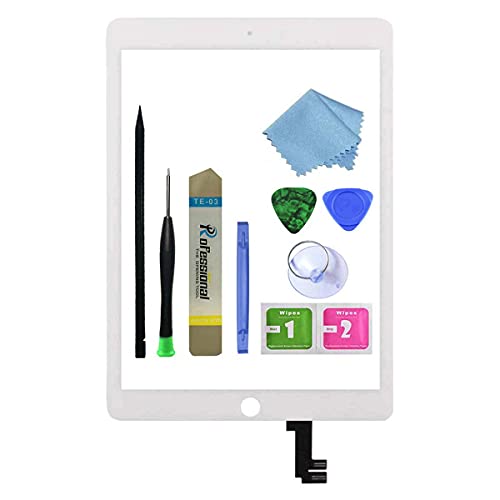 Zentop for White iPad Air 2 2nd Generation Touch Screen Digitizer Glass Replacement Modle A1566 1567 with Adhesive+Tool Repair Kit (Only for Professional Person,Not Include LCD) - Image 1