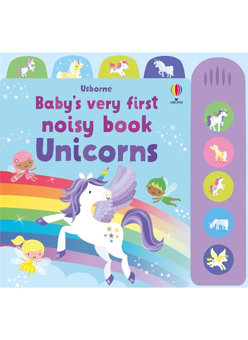 Usborne كتاب أوزبورن الأول المليء بالأصوات: اليونيكورن – كتاب صوتي تفاعلي للأطفال والرضع، تعلم حسي مع أصوات اليونيكورن السحرية - Image 1