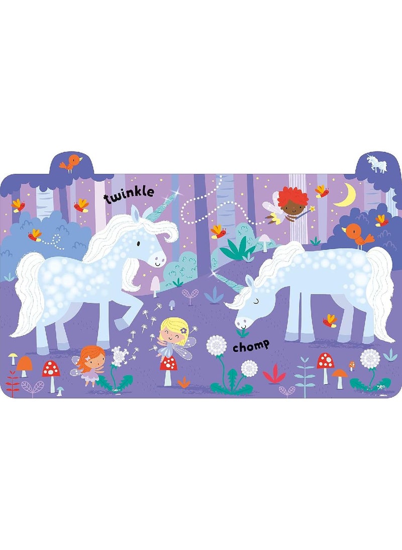 Usborne كتاب أوزبورن الأول المليء بالأصوات: اليونيكورن – كتاب صوتي تفاعلي للأطفال والرضع، تعلم حسي مع أصوات اليونيكورن السحرية - Image 4