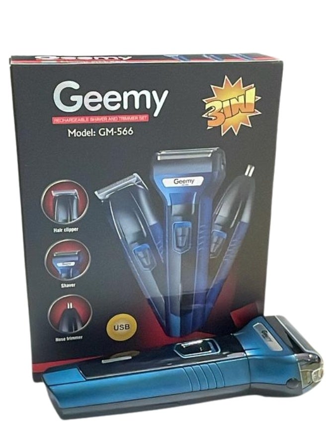 Geemy GM-566 Geemy Rechargeable Professional Shaver And Hair Trimmer,Clipper Machine - Image 1