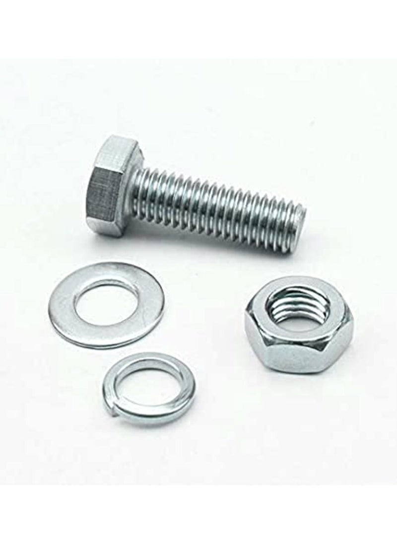 Duravel Duravel Nuts and Bolts Set 15 pcs - Stainless Steel A2 Bolt, Nuts, Plain washer, spring washer combo- Heavy Duty Bolts and Nuts (30 MM Length, 6 MM)  - Image 1