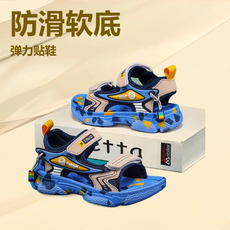 Fujian Manufacturers Children'S Sandals Summer Girls Sports Sandals Students Soft Bottom Boys Anti-Kick Toe - Image 2