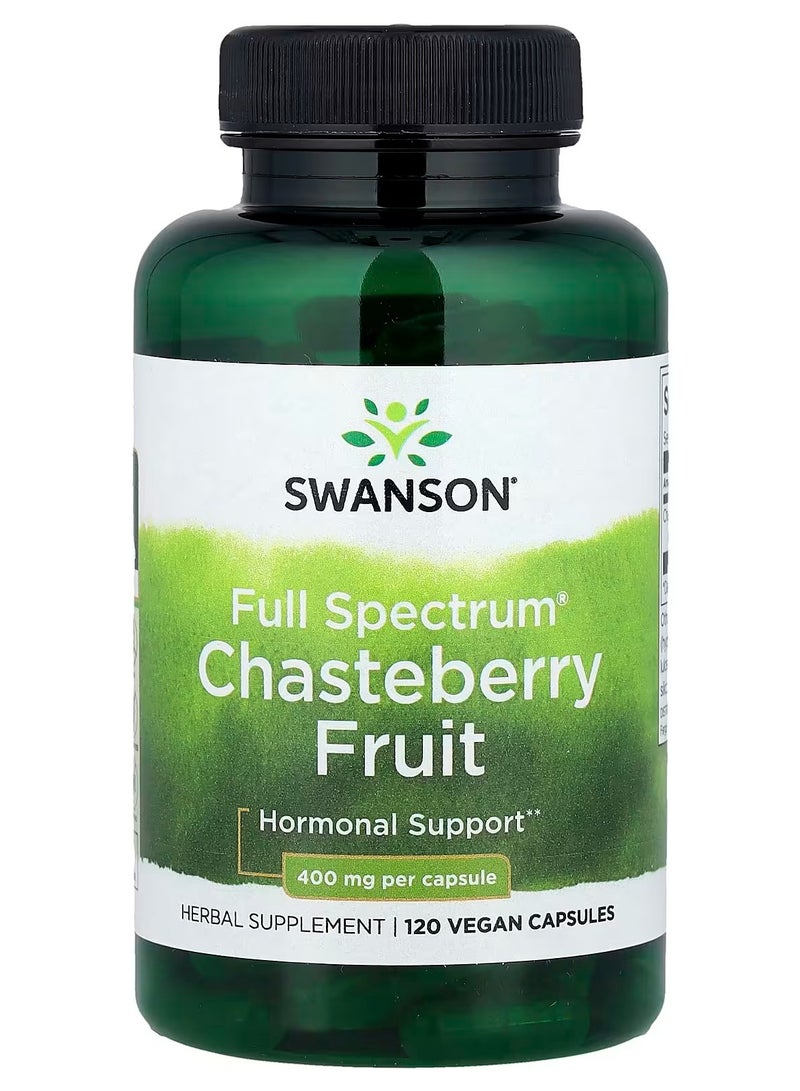 SWANSON Full Spectrum® Chasteberry Fruit, 400 mg, 120 Vegan Capsules