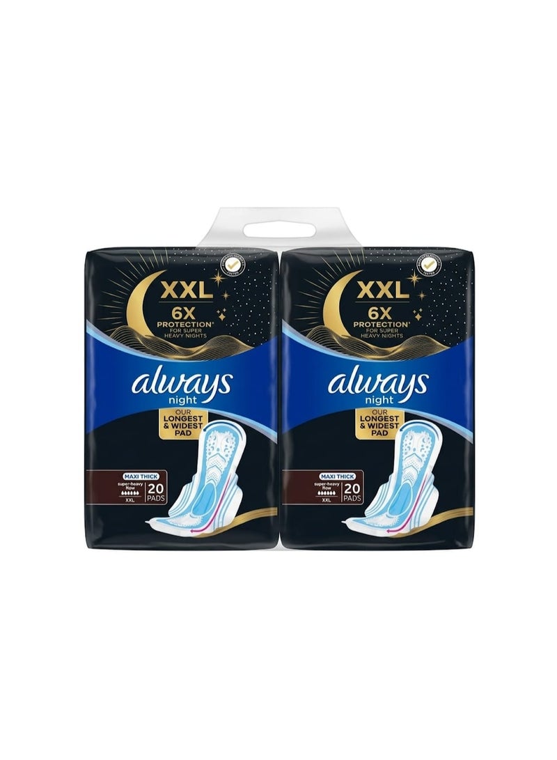 Always Maxi Thick Night Size XXL 20 Pads Pack of 2 - Image 1