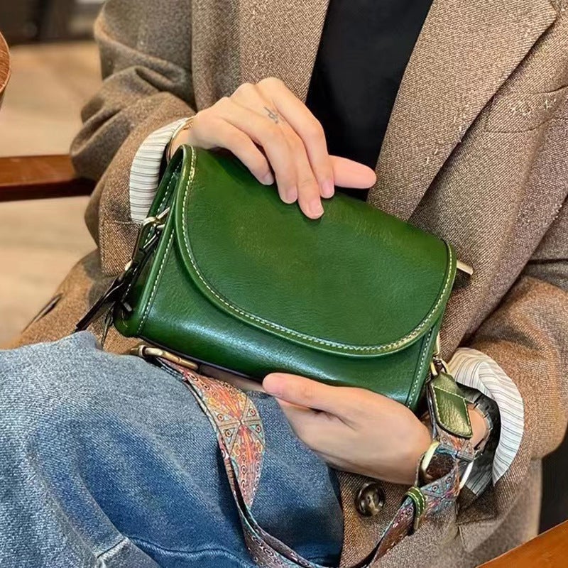 Genuine Leather Women'S Bag, High-End Crossbody Bag, Shoulder Bag, Retro First-Layer Cowhide Niche Design, Commuter Fashion Flip Bag - Image 5