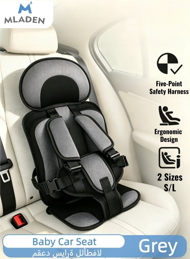 MLADEN Stroller Cushion for Baby, Adjustable Foldable Safety Seat Mat for High Chair & Car Seat, 0-8 Years Child Travel Accessory, Removable Washable Cushion with 5-Point Harness – Available in 2 Sizes, Portable, Comfortable - Image 1