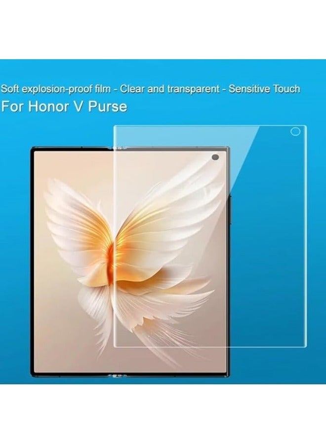 Compatible with Honor V Purse 5G, 2 Pack Inner Screen Protector, Anti-Scratch, High Sensitivity HD Soft TPU Flexible Hydrogel Film Protector - Image 3