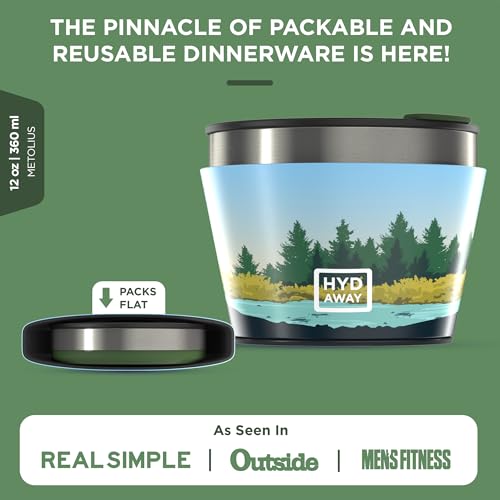 HYDAWAY 1.5-Cup Collapsible Insulated Bowl with Lid - BPA-Free, Leak-Resistant, and Ultra-Compact for Travel, Camping & Everyday Meals - Image 2