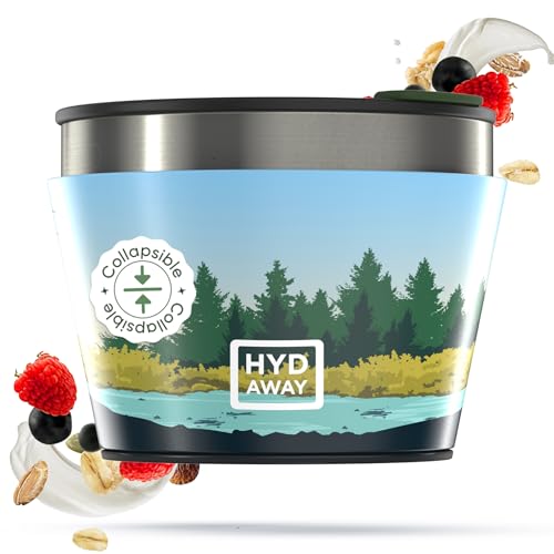 HYDAWAY 1.5-Cup Collapsible Insulated Bowl with Lid - BPA-Free, Leak-Resistant, and Ultra-Compact for Travel, Camping & Everyday Meals - Image 1