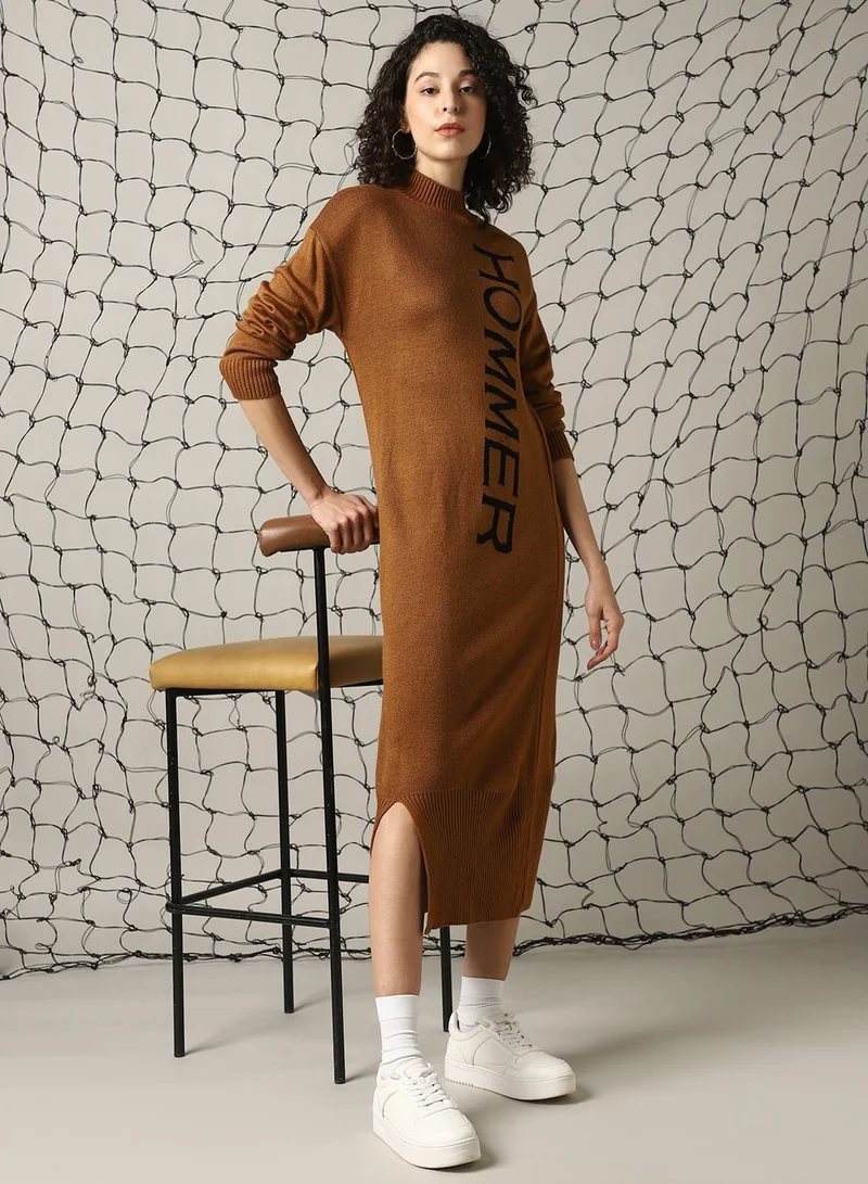Hubberholme Brown Sweater Dress