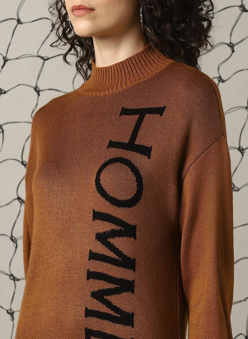 Hubberholme Brown Sweater Dress
