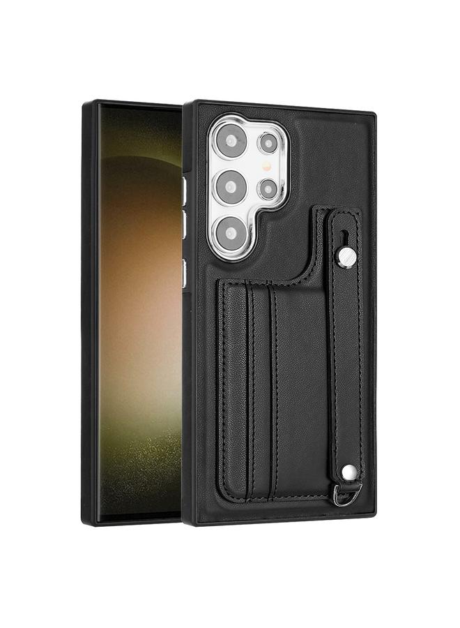 S-TOP Case For Samsung Galaxy S24 Ultra 5G Shockproof Leather Phone Case with Wrist Strap - Image 1