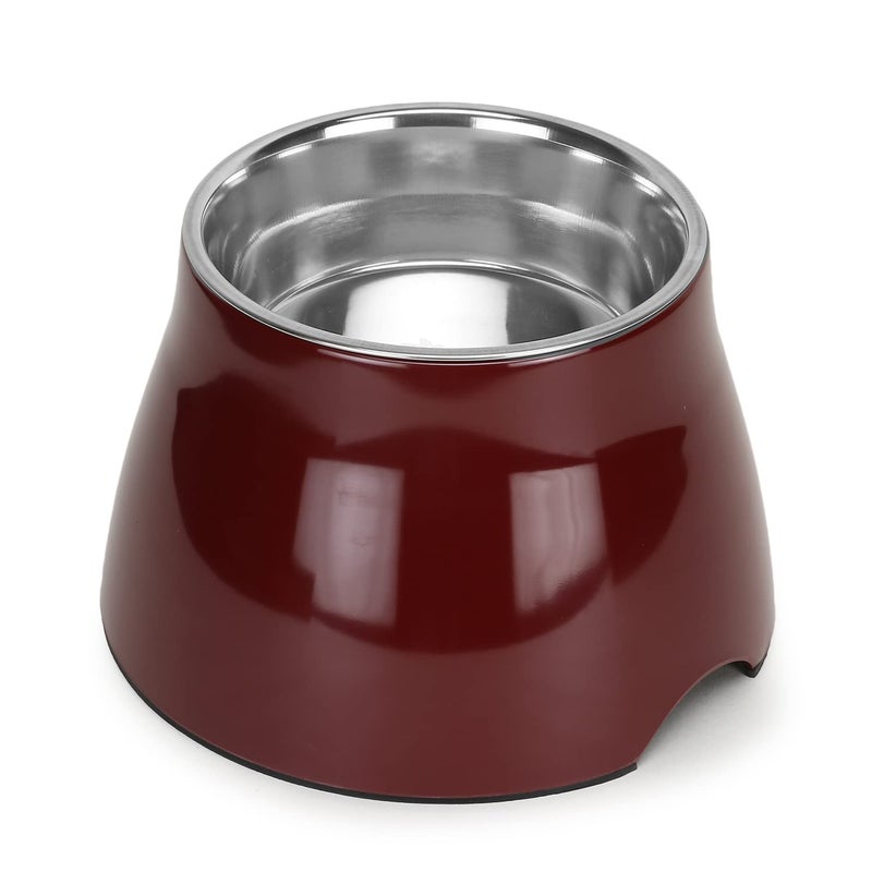 BASIL Pet Elevated Food Bowl for Dogs & Cats (Wine) - Image 3