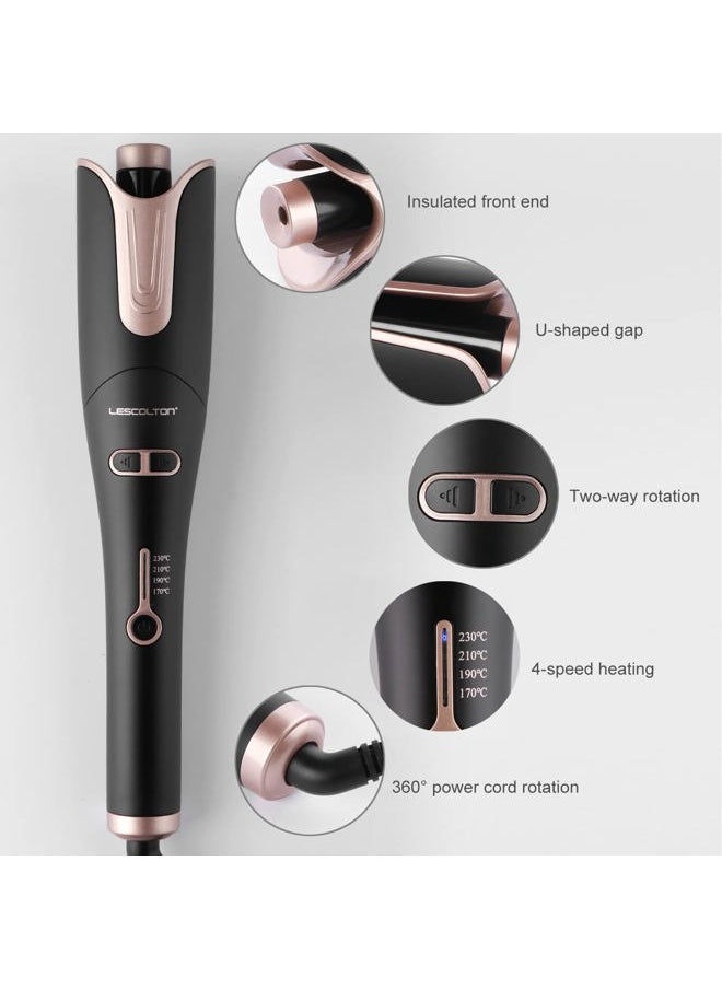 Lescolton - Automatic Hair Curling Iron, Rotating Curlers Iron with 1" Barrel Curls, Hair Curler Wand with 4 Temp & Dual Voltage, Anti-Scald, Auto Shut-Off - Image 1