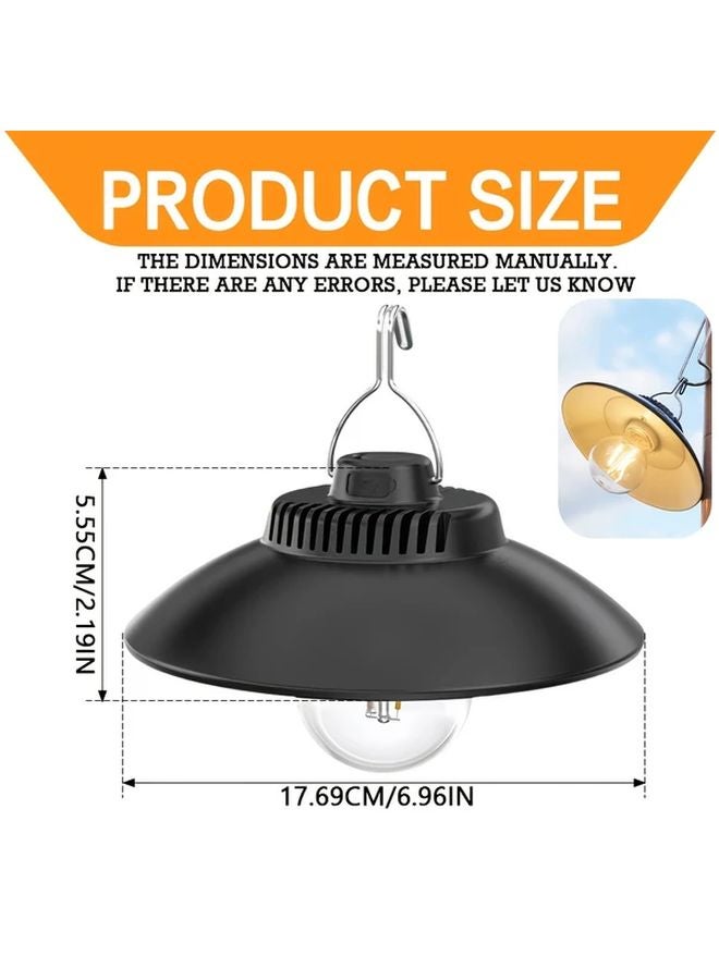 Vintage Retro Camping Pendant Light USB Rechargeable LED Hanging Lamp For Outdoor Indoor - Image 4