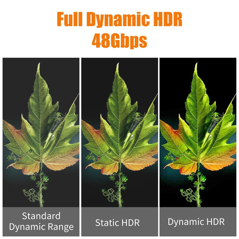 كابل HDMI بألياف ضوئية 8K بطول 40 قدم، كابل HDMI 2.1 بألياف ضوئية 8K@60Hz، 4K@120Hz، 48 جيجابت في الثانية، HDR الديناميكي، eARC متوافق مع RTX 3080/3090، Xbox Series X، PS5، مستقبل Denon AV، تلفزيونات LG، Samsung، Sony. - Image 3