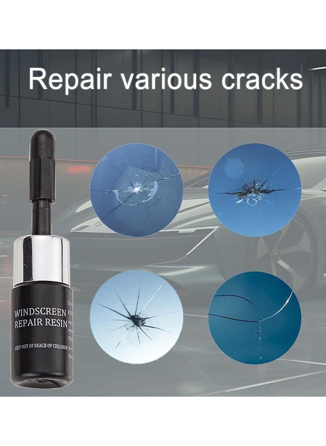 TRUEFUL Windshield Crack Repair Kit, 2PCS Black Windscreen Repair Kit, Repair Fluid Kit, Car Windshield Kits DIY Cars Window Tools, Glass Corrector Set, Crack Repairing, Nicks For Car  - Image 2