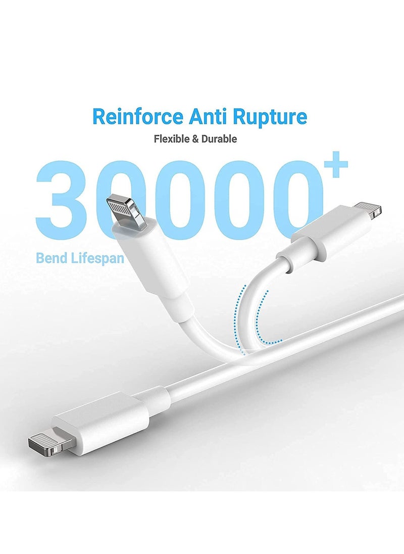 WAIKIL - PD 20W Iphone Fast Charger Usb-C Adapter With Usb C To Lightning Cable Power Cable Compatible With Iphone 14/14 Pro/14 Pro Max/13/12/Se2020/11/Xr/Xs Max/X/Ipad, Etc...  Charging Cable 1m, White - Image 1