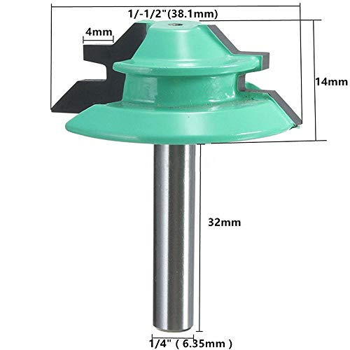 SEIWEI 1/2 Inch Shank 45 Degree Lock Miter Router Bit Joint Router Bit Woodworking Cutter Tool for Joining Drawer Boxes, Cabinet Parts - Image 4