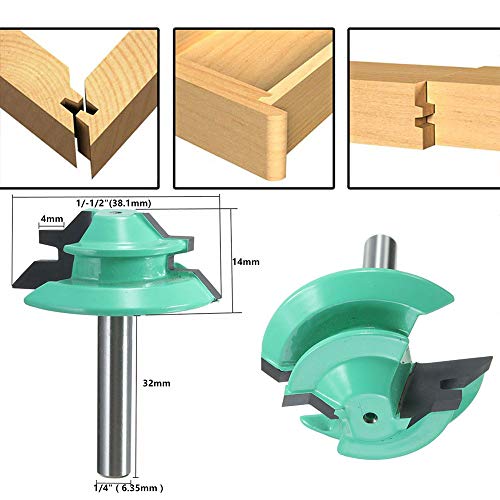 SEIWEI 1/2 Inch Shank 45 Degree Lock Miter Router Bit Joint Router Bit Woodworking Cutter Tool for Joining Drawer Boxes, Cabinet Parts - Image 3