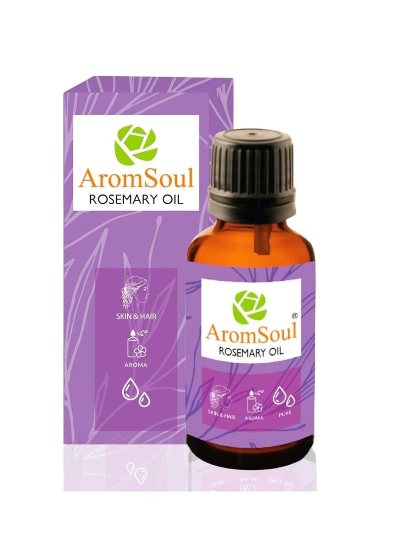 Aromsoul AromaSoul 100% Natural and Pure Rosemary Essential Oil 30 ml Therapeutic and Aromatherapy Grade  - Image 1